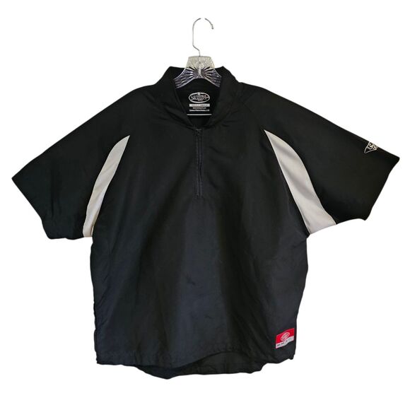 Louisville Slugger Adult  Small Pull-Over 1/4 Zip Batting Cage Black X-Dry Tech - Picture 1 of 7